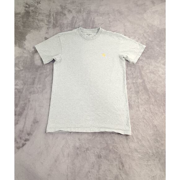Carhartt Shirt Mens Sz XS Gray Logo Tee Loose Fit Crew Neck Ca16 - Picture 1 of 6